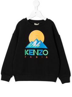 Kenzo Kids толстовка с принтом и логотипом