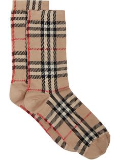 Burberry носки вязки интарсия в клетку Vintage Check