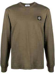 Stone Island толстовка с нашивкой-логотипом