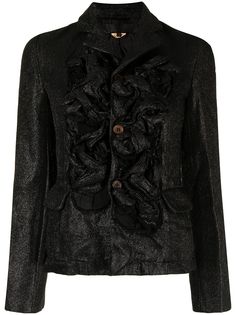 Comme Des Garçons Comme Des Garçons однобортный блейзер с оборками
