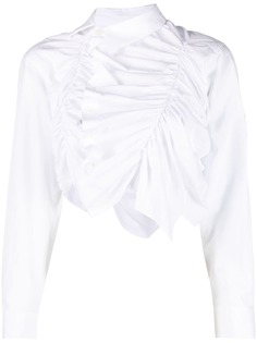 Comme Des Garçons укороченная рубашка со сборками