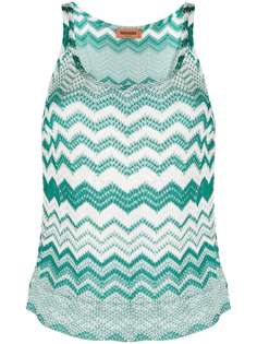 Missoni трикотажный топ с узором зигзаг