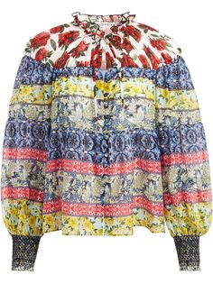 Alice+Olivia блузка Marlyn с рукавами бишоп