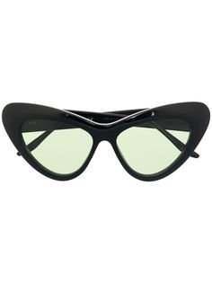 Gucci Eyewear солнцезащитные очки в оправе кошачий глаз с логотипом Interlocking GG