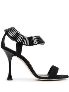 Manolo Blahnik декорированные босоножки