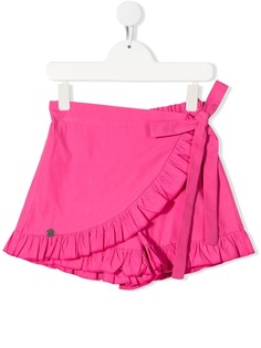 Miss Blumarine шорты с оборками и запахом