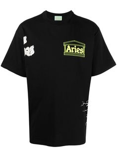 Aries футболка с графичным принтом и логотипом