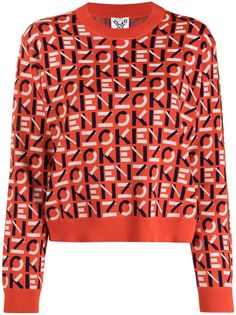 Kenzo джемпер с монограммой