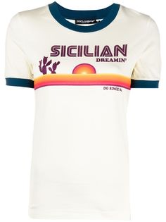 Dolce & Gabbana футболка Sicilian с круглым вырезом