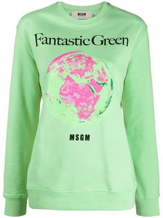 MSGM толстовка Fantastic Green с принтом