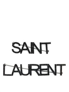 Saint Laurent брошь с логотипом