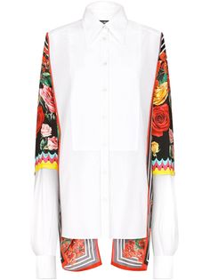 Dolce & Gabbana длинная рубашка с цветочным принтом