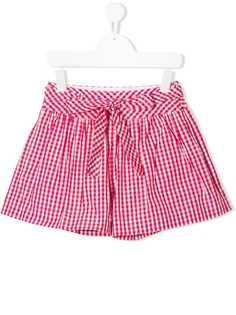 Monnalisa шорты в клетку гингем с завязками