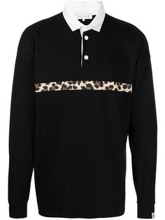 Mackintosh рубашка-регби с леопардовой полоской