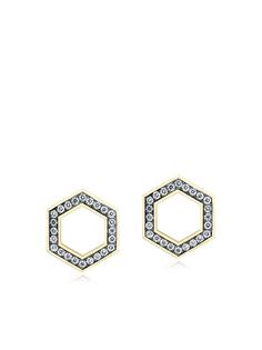 Harwell Godfrey шестиугольные серьги из желтого золота