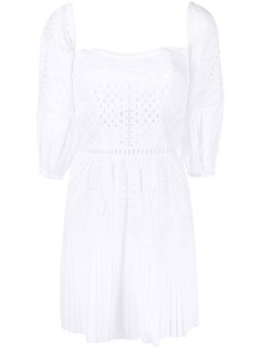 Alberta Ferretti платье с открытыми плечами и вышивкой