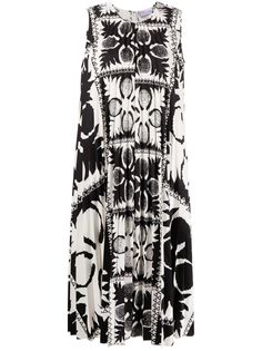 RED Valentino плиссированное платье-трапеция