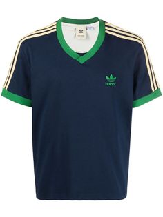 adidas футболка с контрастными полосками
