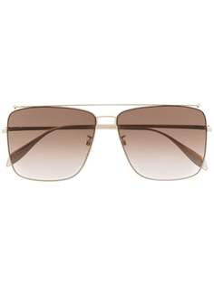 Alexander McQueen Eyewear солнцезащитные очки-авиаторы в квадратной оправе