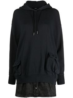 Diesel многослойное платье с капюшоном
