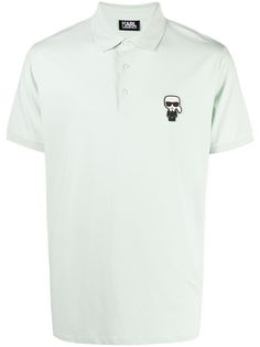 Karl Lagerfeld рубашка поло с нашивкой Ikonik