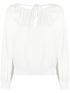 Alberta Ferretti блузка с плетеной отделкой