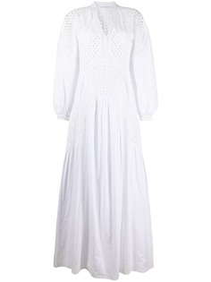 Alberta Ferretti платье с длинными рукавами и вышивкой