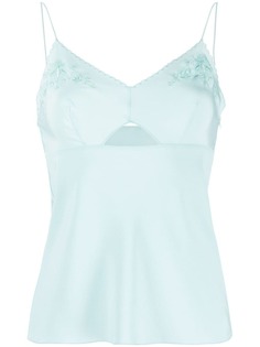Alberta Ferretti топ с цветочной вышивкой