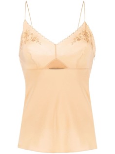 Alberta Ferretti топ с цветочной вышивкой