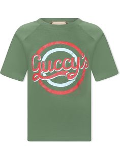 Gucci Kids футболка с принтом Guccys