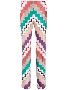 Missoni брюки с узором зигзаг