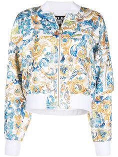 Versace Jeans Couture бомбер с узором Baroque