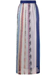 Missoni трикотажная юбка в стиле колор-блок