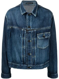 Yohji Yamamoto джинсовая куртка со складками