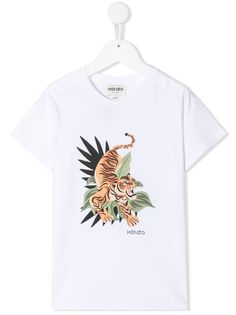 Kenzo Kids футболка с принтом