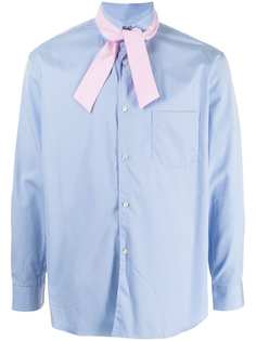 Comme Des Garçons Shirt двухцветная рубашка с завязками