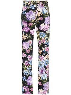 Martine Rose джинсы прямого кроя с цветочным принтом