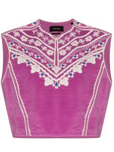 Isabel Marant топ Camena с вышивкой