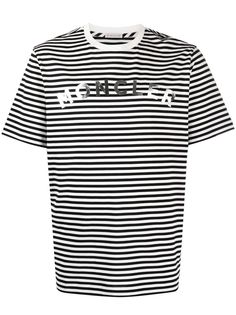 Moncler футболка в полоску с логотипом