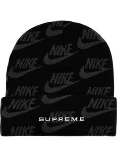 Supreme шапка бини с логотипом из коллаборации с Nike