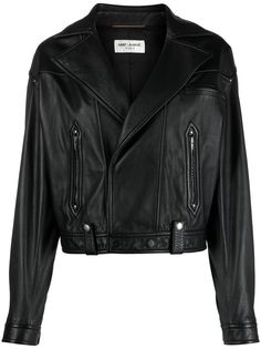 Saint Laurent байкерская куртка на кнопках