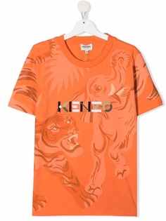 Kenzo Kids футболка с анималистичным принтом