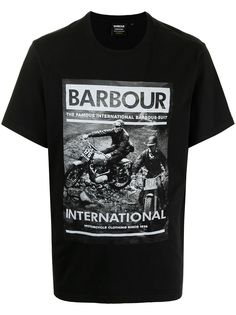 Barbour футболка с логотипом