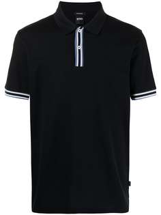 BOSS рубашка поло с отделкой в полоску