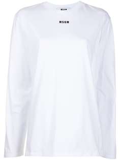 MSGM футболка с длинными рукавами и логотипом