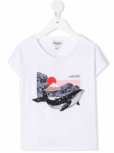Kenzo Kids футболка из органического хлопка с принтом