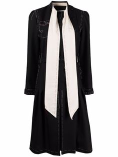 Maison Margiela платье с контрастной строчкой