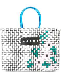 Marni Market большая плетеная сумка-тоут