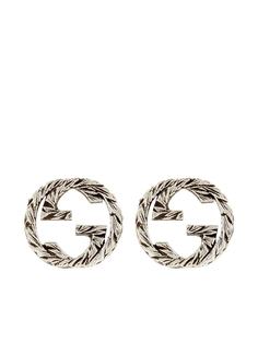 Gucci серьги-гвоздики Interlocking G