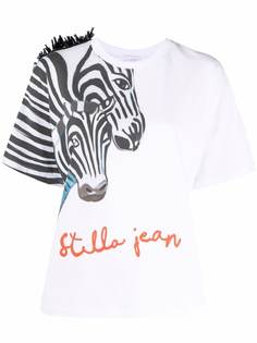 Stella Jean футболка с принтом и логотипом